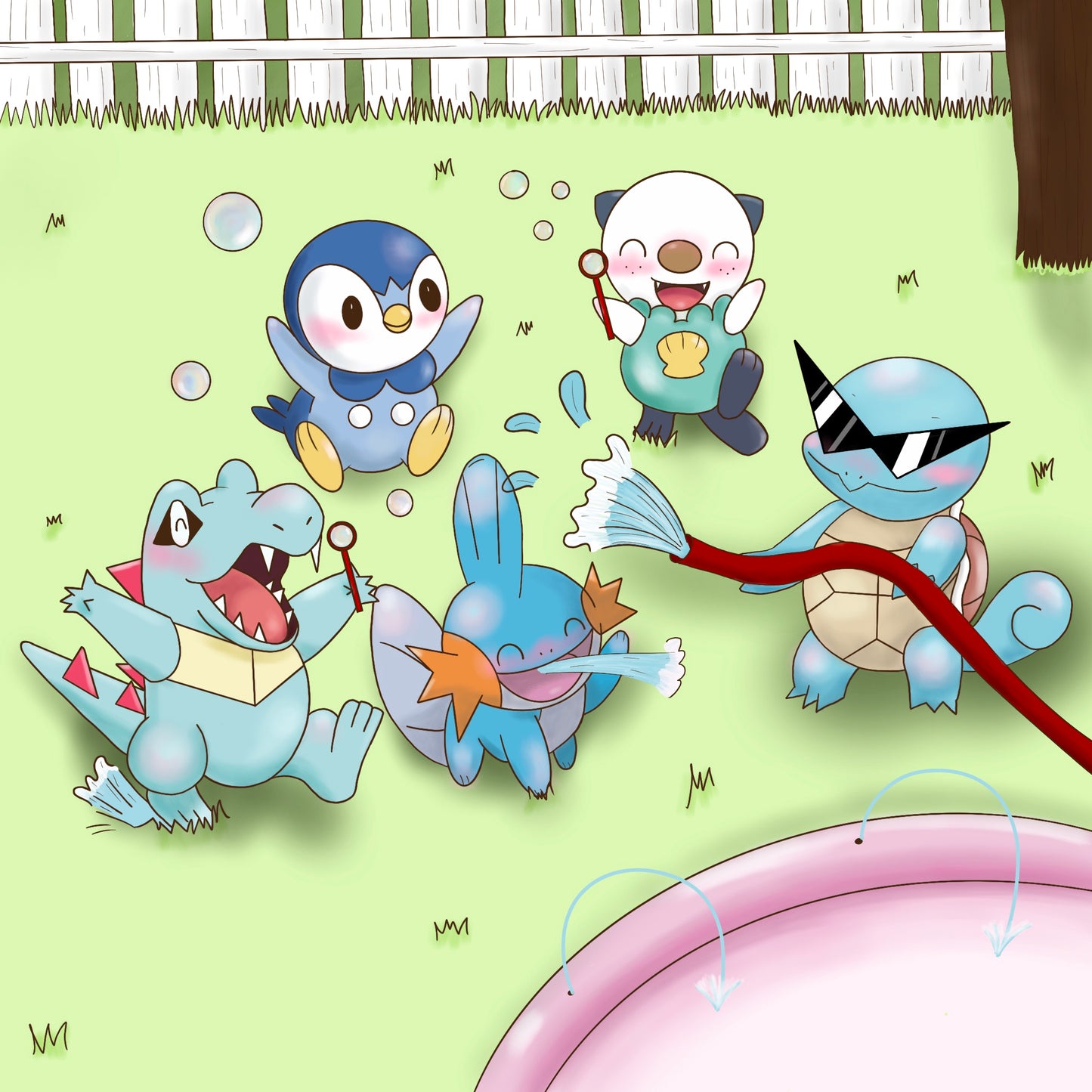 Water Starters Art Print